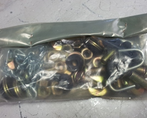 Kit components discharge closure